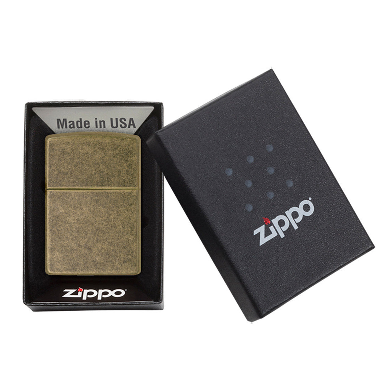 Zippo Windproof Lighter 201FB Antique Brass