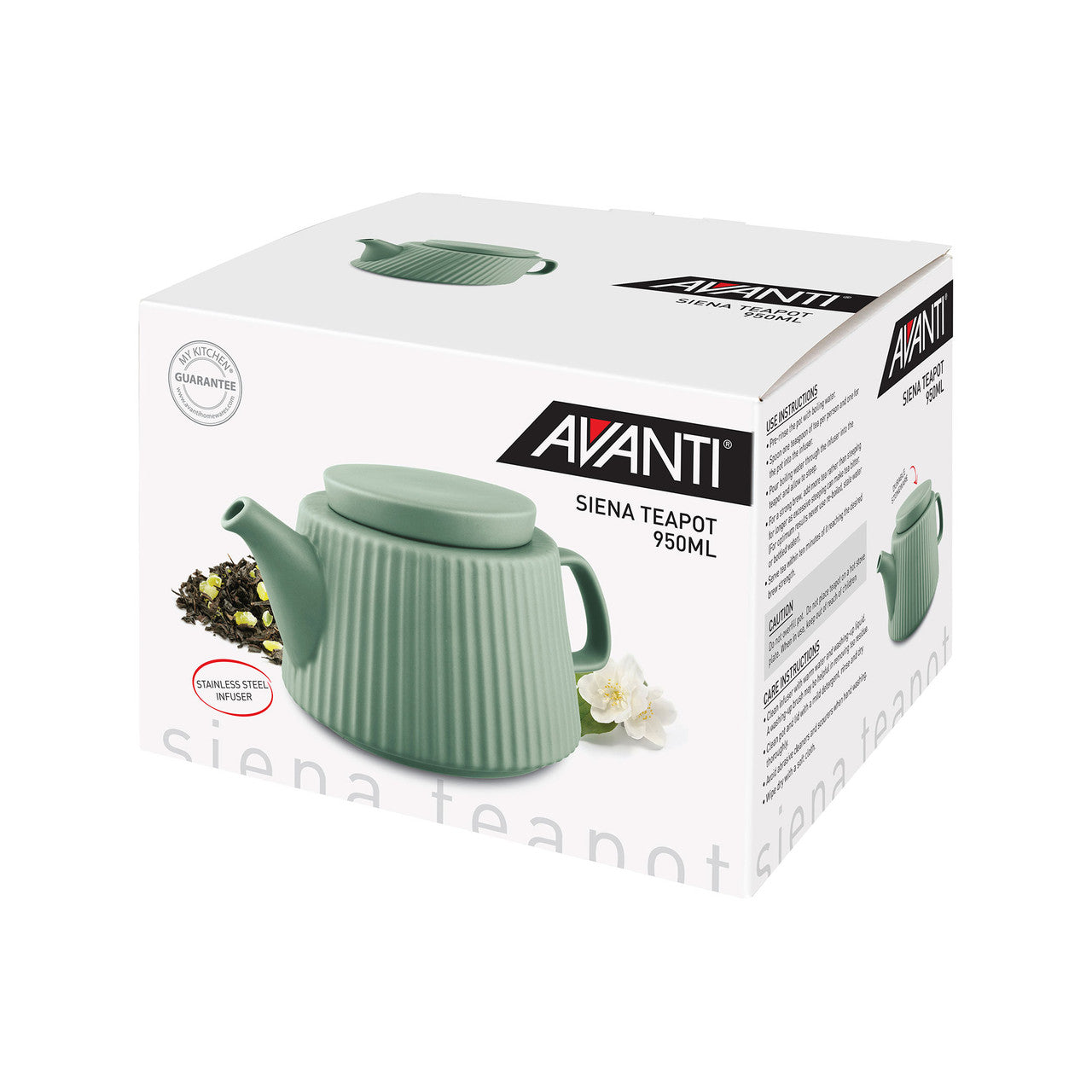 Avanti Siena Teapot 950ml - Sage