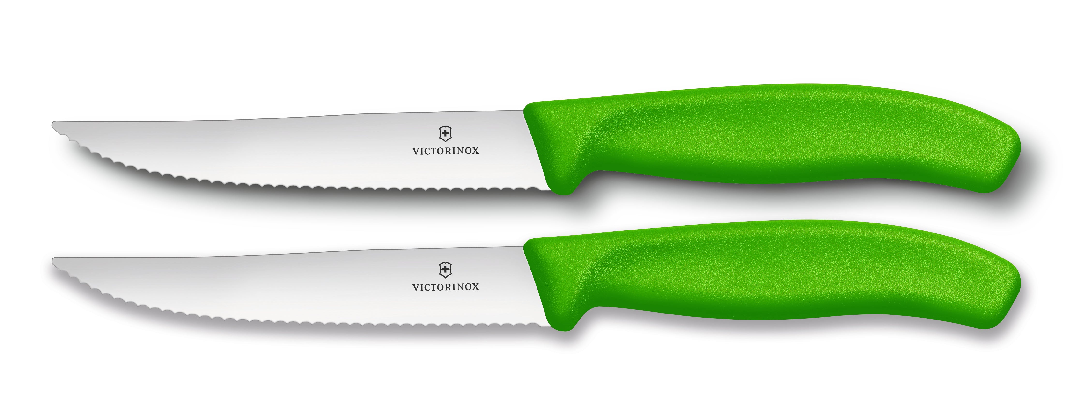 Victorinox Classic Serrated Steak & Pizza Knife 12cm Set of 2 - Green