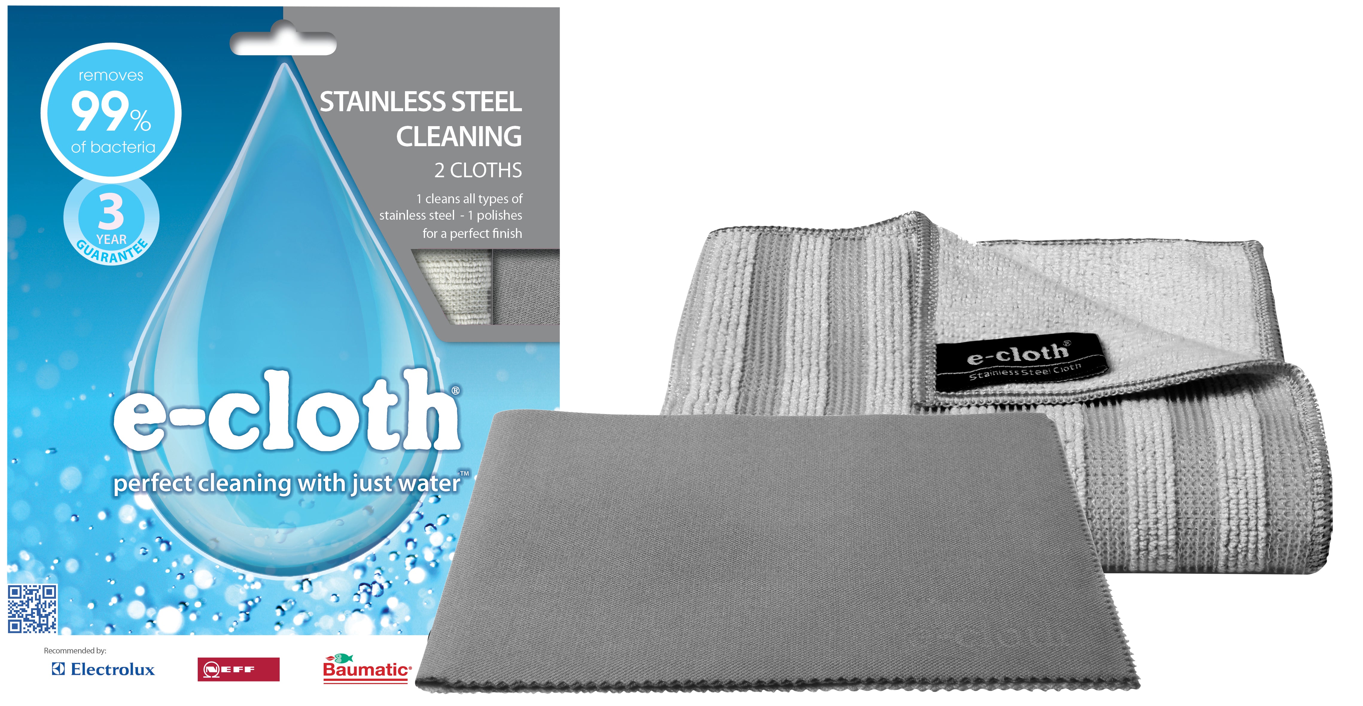 E-Cloth Stainless Steel Cloth Twin Pack