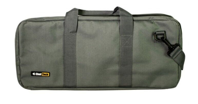ChefTech Knife Chef Roll Bag Fits 18 Pieces with Handles - Grey